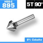 Svasatori 5 Tagli 90° HSS-E 8% Cobalto